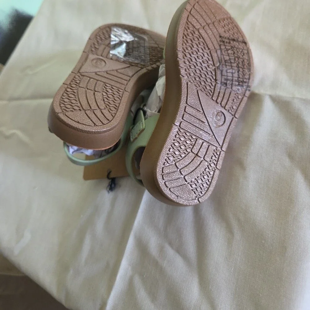 Lucky Brand Girls' Sage Green Ruffled Strap Sandals